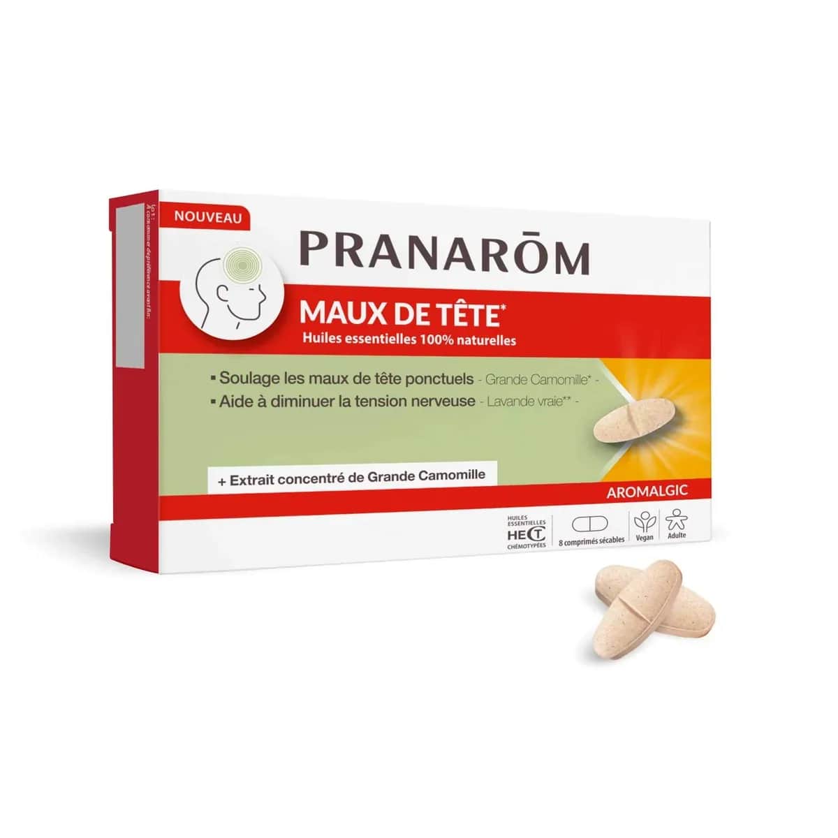 Aromalgic Maux de tête BIO x8 comprimés