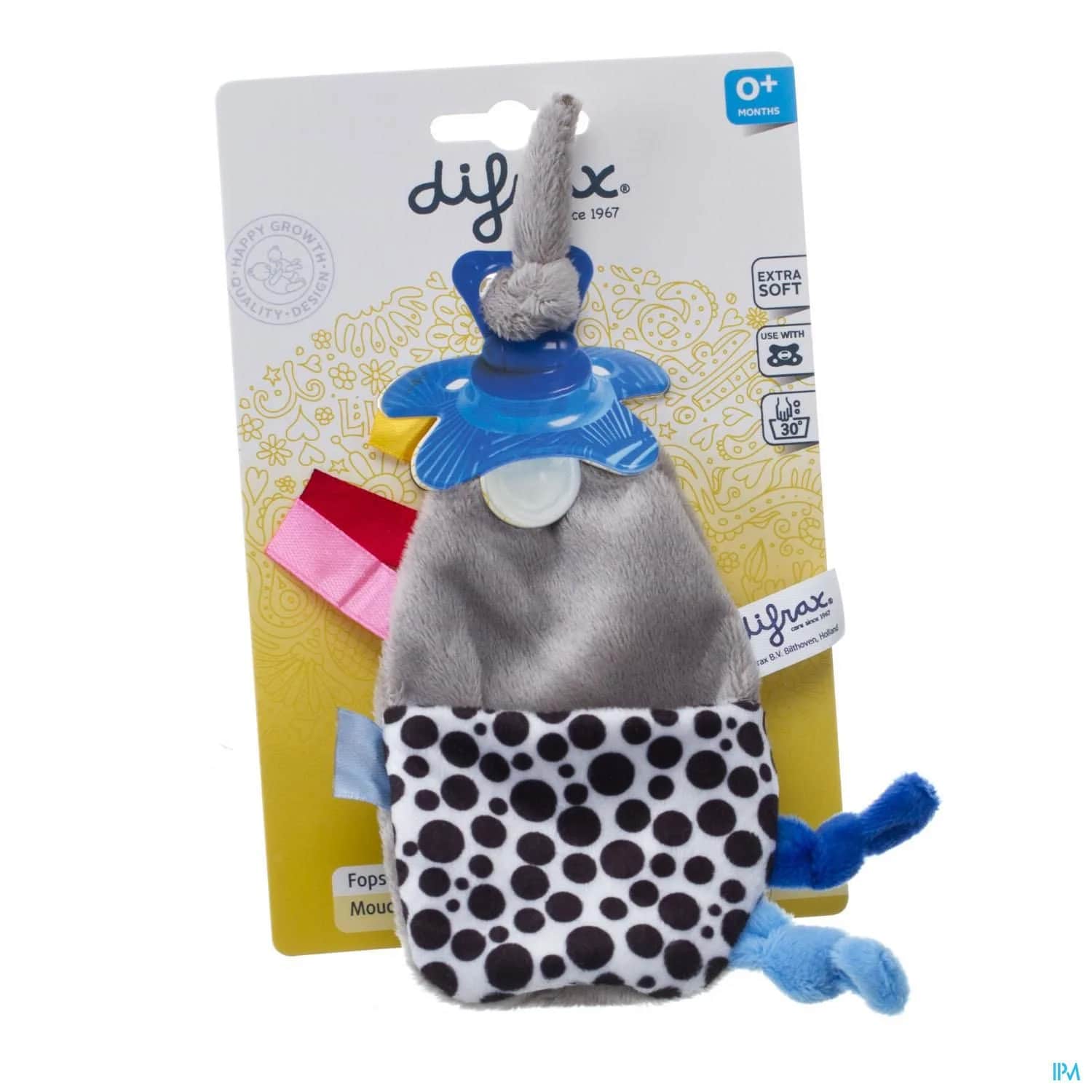 Attache sucette peluche