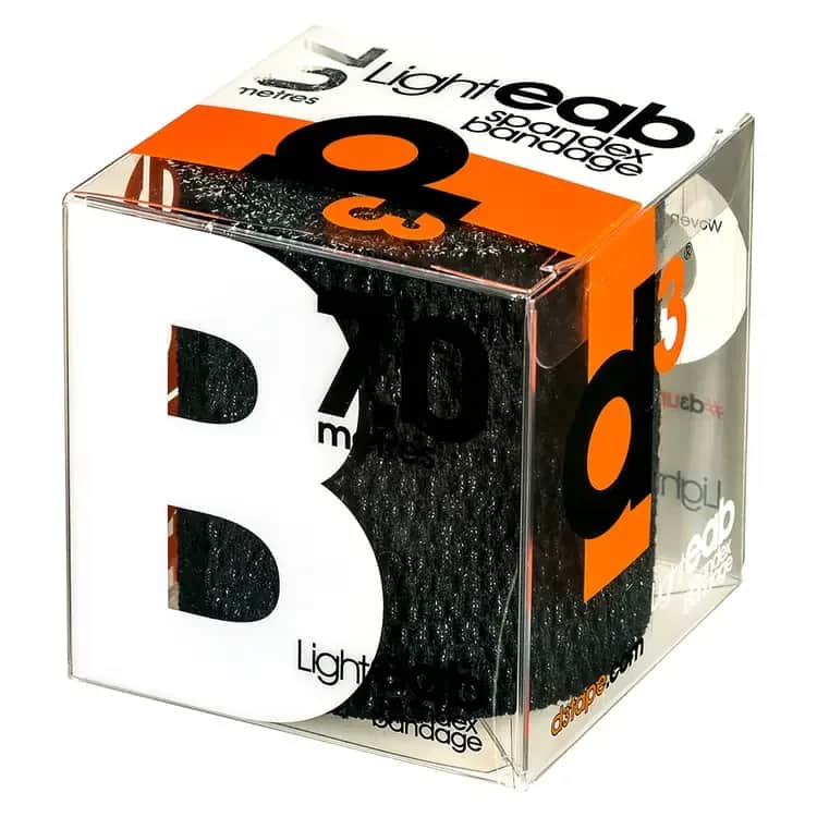 Bandage léger en Spandex 75mm x 7.5Mtr NOIR