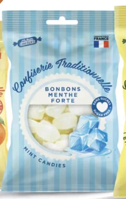 Bonbons Menthe Forte Sans sucre 80g