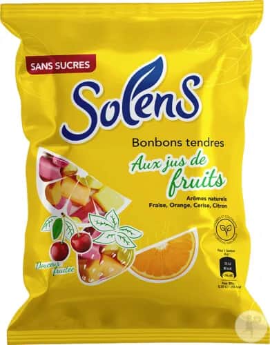 Bonbons tendres aux jus de fruits Sans Sucre 100g