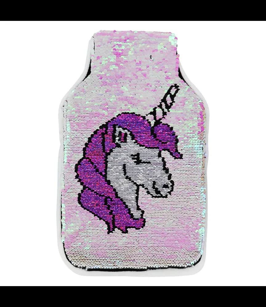Bouillotte Licorne Pailletée Réversible 2 litres