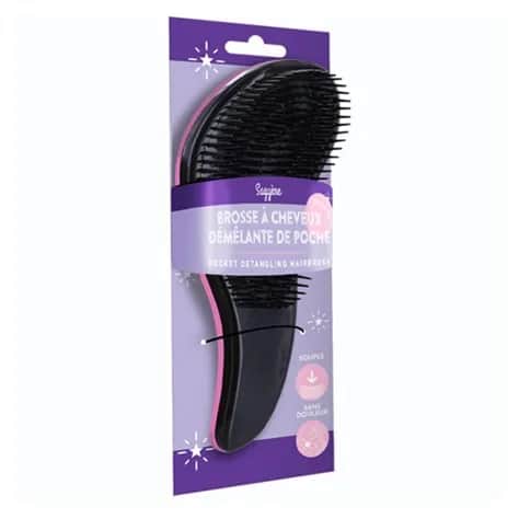 Brosse à Cheveux Démêlante Poche Rose
