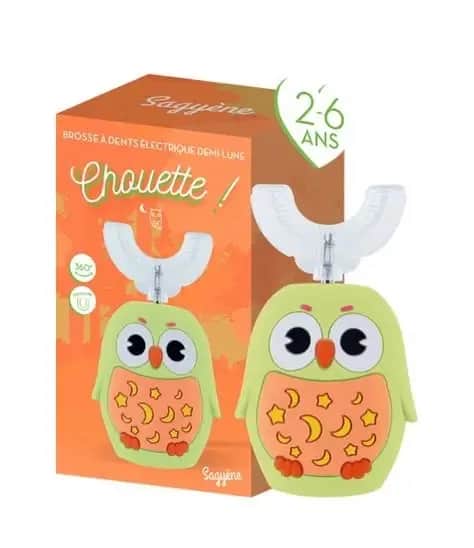 Brosse à dents Electriques Demi-lune Chouette 2/6 ans
